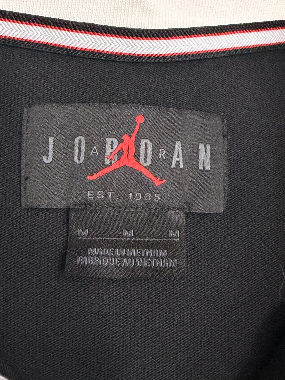 Nike Air Jordan Essentials Long-Sleeve Rugby Shirt Black Medium